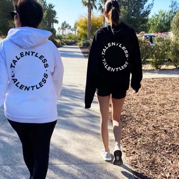 Talentless Steel Grey Classic Logo Hoodie Sweatshirt - Picture 5 of 6